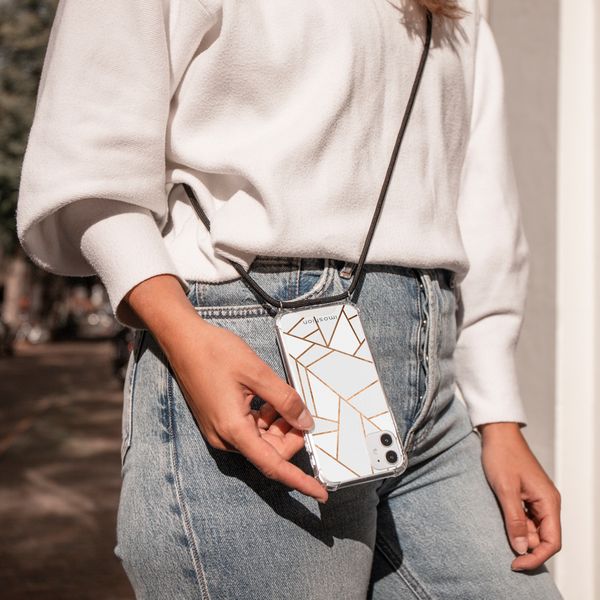 imoshion Design Hülle mit Band für das Samsung Galaxy A41 - White Graphic