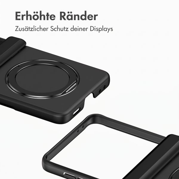 Accezz Color Backcover mit MagSafe und Ringständer Samsung Galaxy Z Flip 8 - Schwarz