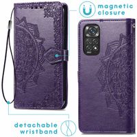 imoshion Mandala Klapphülle für das Xiaomi Redmi Note 11 (4G) / Note 11S (4G) - Violett