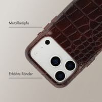Selencia Croco Backcover mit MagSafe Apple iPhone 17 Pro - Choco Brown
