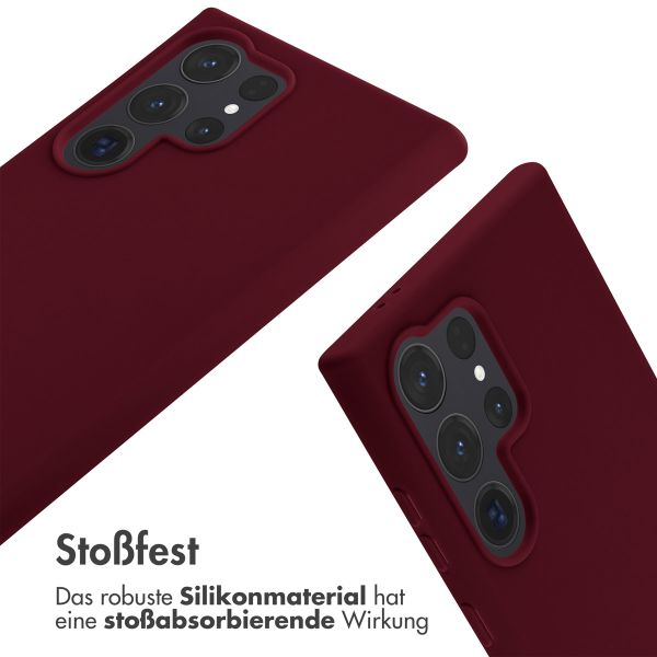 imoshion SilikonHülle mit Band Samsung Galaxy S24 Ultra - Dunkelrot