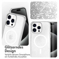 imoshion Sparkle Back Cover mit MagSafe Apple iPhone 15 Pro - Glitzer Transparent