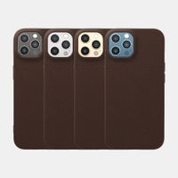 imoshion Texture Backcover iPhone 12 / 12 Pro - Dunkelbraun