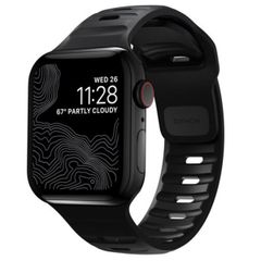 Nomad Sport Armband FKM für das  Apple Watch Series 1 t/m 9 / SE (38/40/41 mm) | Series 10 / 11 (42 mm) - Schwarz