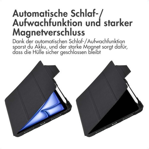 Accezz Rugged Trifold Klapphülle Apple iPad Air 11 Zoll (2025) M3 / (2024) M2 / Air 5 (2022) / Air 4 (2020) - Schwarz
