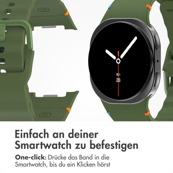 imoshion Wave Silikonarmband für das  Samsung Galaxy Watch 8 (40/44mm) / Classic (46mm) - Dunkelgrün