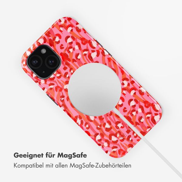 Selencia Vivid Tough Back Cover mit MagSafe für das iPhone 15 - Wild Spots Lipstick