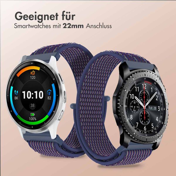 imoshion Nylonarmband -   Universelle 22 mm Anschluss - Indigo