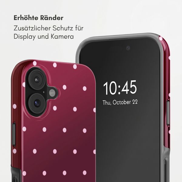 Selencia Vivid Back Cover Apple iPhone 17 - Happy Dots Burgundy
