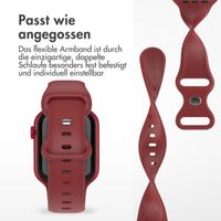 imoshion Silikonband⁺ für die Apple Watch Series 1 bis 10 / SE / Ultra (2) (44/45/46/49 mm) - Wine - Größe M/L