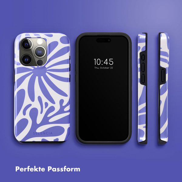 Selencia Vivid Back Cover Apple iPhone 15 Pro - Modern Bloom Sapphire Blue