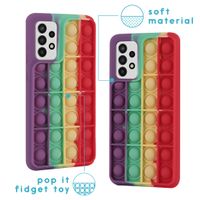 imoshion Pop It Fidget Toy - Pop It Hülle Samsung Galaxy A72 -Rainbow