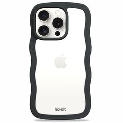 Holdit Wavy Case für das iPhone 15 Pro - Black / Transparent