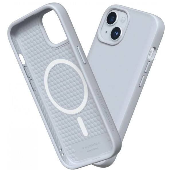 RhinoShield ﻿SolidSuit Back Cover MagSafe für das Apple iPhone 15 - Classic Ash Grey