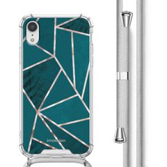 imoshion Design Hülle mit Band Apple iPhone Xr - Petrol Green Graphic
