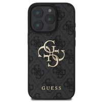 Guess 4G Metal Logo Back Cover Apple iPhone 16 Pro - Schwarz