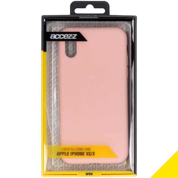 Accezz Liquid Silikoncase Rosa für das iPhone Xs / X