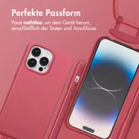 imoshion Color Backcover mit abnehmbarem Handykette und MagSafe Apple iPhone 14 Pro Max - Raspberry