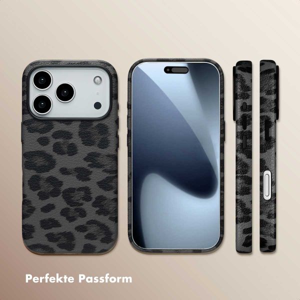Selencia Sabi Backcover Leopardenmuster mit MagSafe Apple iPhone 17 Pro - Midnight Black