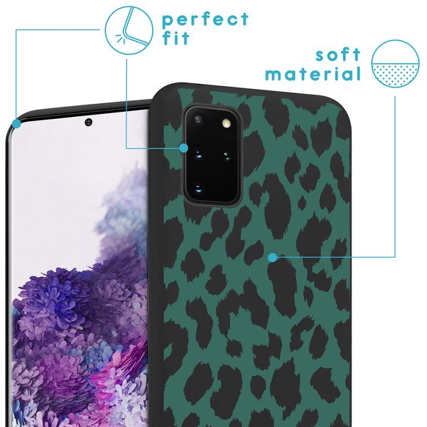 imoshion Design Hülle Galaxy S20 Plus - Leopard - Grün / Schwarz