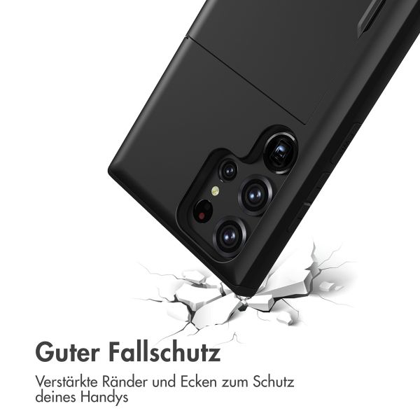 imoshion Backcover mit Kartenfach Samsung Galaxy S22 Ultra - Schwarz