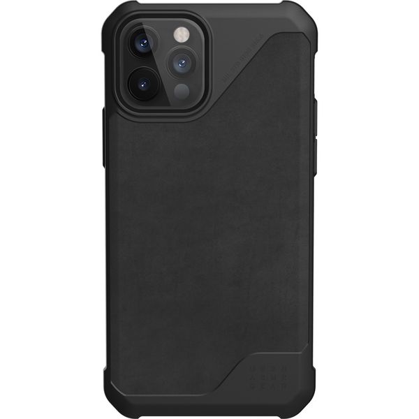 UAG Back Cover Metropolis LT iPhone 12 (Pro) - Leather Black