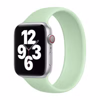 Apple Silikon Solo Loop für  Apple Watch Series 1 - 9 / SE (38/40/41 mm) | Series 10 / 11 (42 mm) - Größe 8 - Pistachio