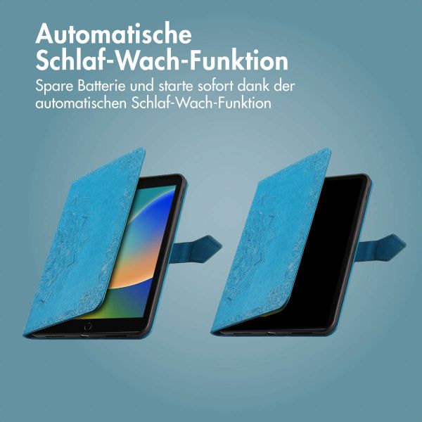 imoshion Mandala Klapphülle Apple iPad 6 (2018) 9.7 Zoll / iPad 5 (2017) 9.7 Zoll / Air 2 (2014)/Air 1 (2013) - Türkis