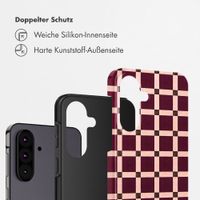 Selencia Vivid Back Cover Samsung Galaxy A37 (5G) - Check This Burgundy