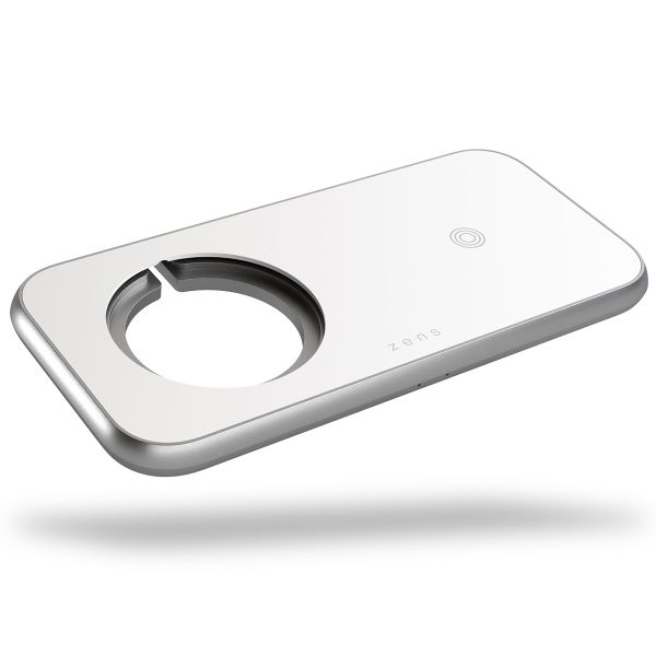 Zens Aluminium 3-in-1 Wireless Charger - Kabelloses Ladegerät für iPhone, Apple AirPods und iPad - Geeignet für MagSafe und Qi2 - Power Delivery - 45 Watt