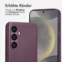 Accezz MagSafe Leather Backcover für das Samsung Galaxy S24 - Heath Purple