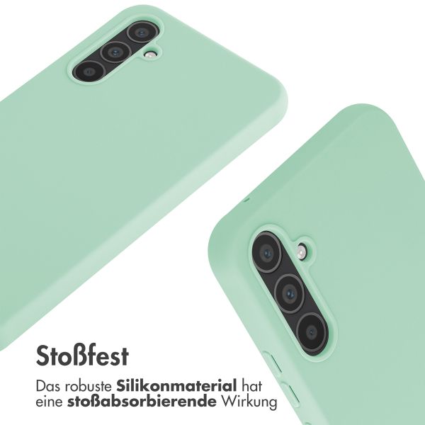 imoshion Silikonhülle mit Band für das Samsung Galaxy A34 (5G) - Mintgrün