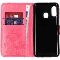 Kleeblumen Klapphülle Fuchsia Klapphülle Samsung Galaxy A20e