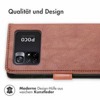 imoshion Luxuriöse Klapphülle Xiaomi Poco M4 Pro 5G - Braun