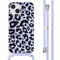 imoshion Silikonhülle design mit Band für das Apple iPhone 14 - Animal Lila