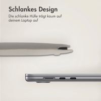 Accezz Leather Laptop Hülle Apple MacBook 14 Zoll - Laptop Sleeve - Beige