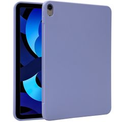 Accezz Liquid Silicone Back Cover mit Stifthalter für das iPad Air 11 Zoll (2025) M3 / (2024) M2 / Air 5 (2022) / Air 4 (2020) - Lila