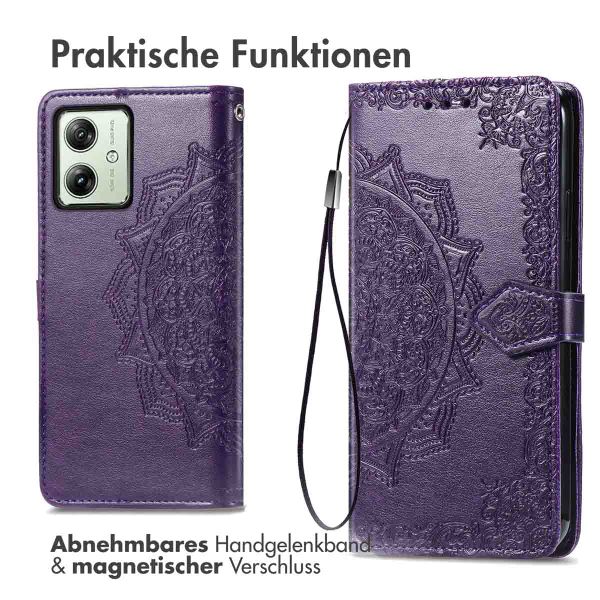 imoshion Mandala Klapphülle Motorola Moto G54 - Violett