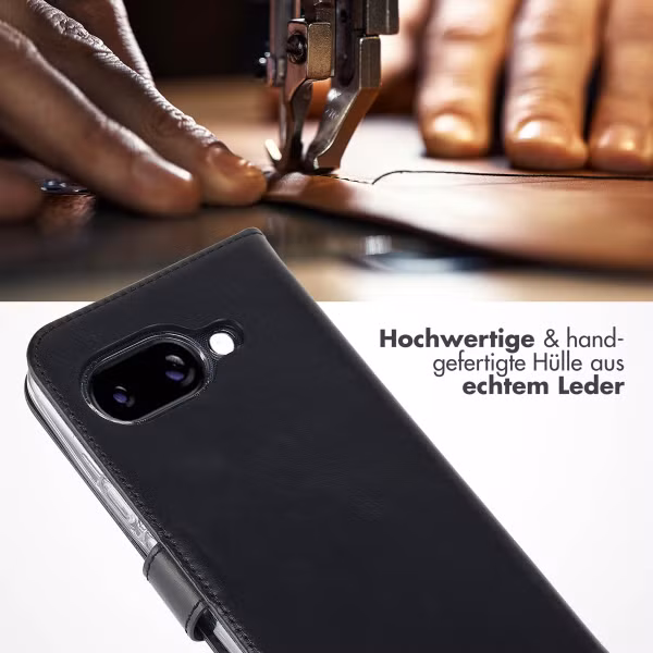 Selencia Echtleder Klapphülle Google Pixel 9A - Schwarz