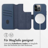 Accezz 2-in-1 Klapphülle aus Leder mit MagSafe für das iPhone 14 Pro - Nightfall Blue