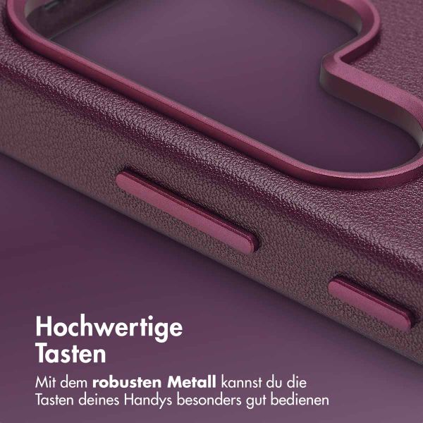 Accezz MagSafe Leather Backcover für das Samsung Galaxy S25 Ultra - Heath Purple