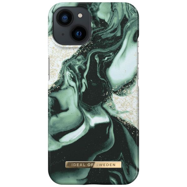 iDeal of Sweden Fashion Back Case für das iPhone 13 - Golden Olive Marble