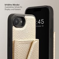 Selencia Sera HandyHülle mit Kordel und Umschlag-Kartenhalter Apple iPhone 17e / 16e - Champagne