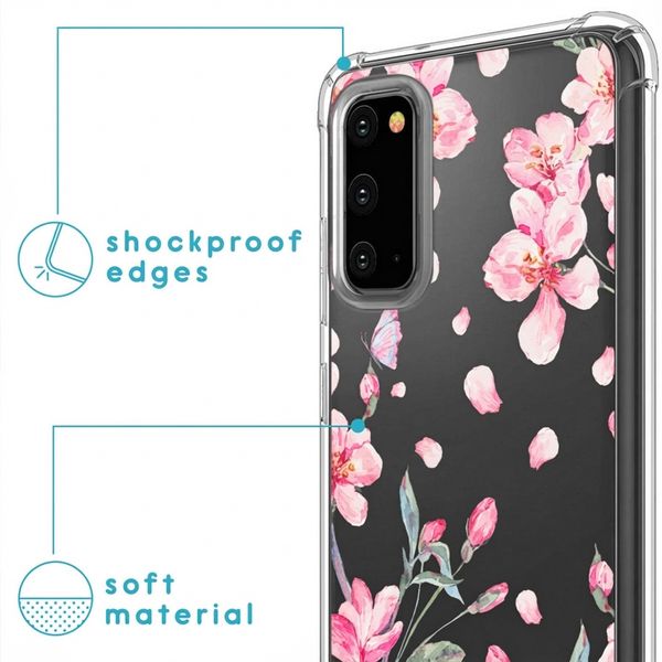 imoshion Design Hülle mit Band Samsung Galaxy S20 - Blossom Watercolor