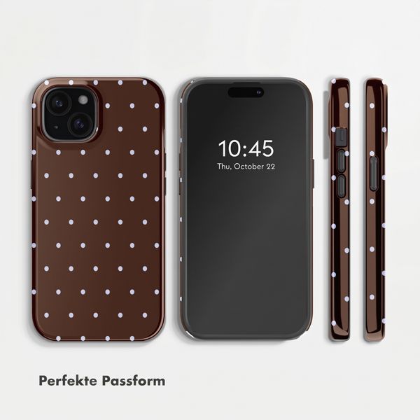 Selencia Vivid Rückabdeckung mit MagSafe Apple iPhone 15 - Happy Dots Chocolate