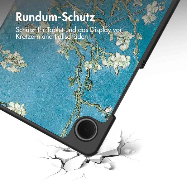 imoshion Design Trifold Klapphülle für das Samsung Galaxy Tab A9 8.7 Zoll - Green Plant