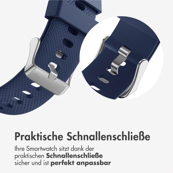 imoshion Flexibles Silikonarmband für das Samsung Galaxy Watch 8 (Classic) - 40 / 44 / 46mm - Dunkelblau