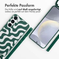 imoshion Silikonhülle design mit Band für das Samsung Galaxy S25 Plus - Petrol Green Groovy