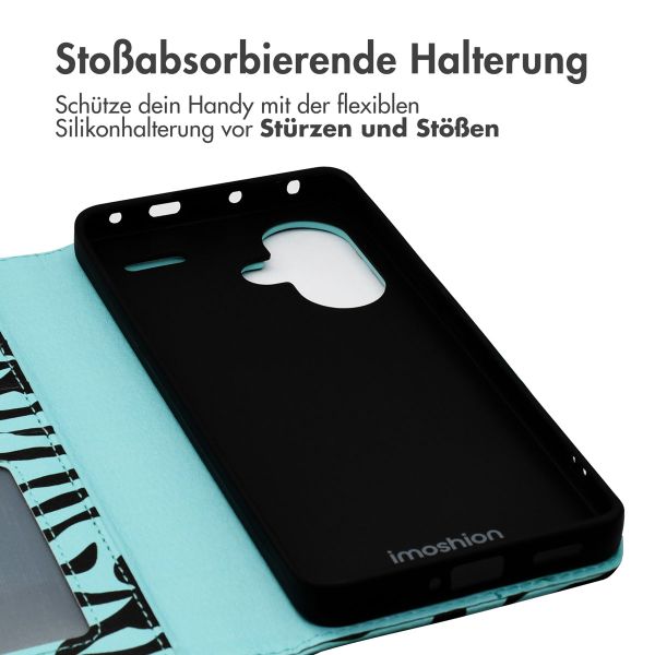 imoshion Design Klapphülle Xiaomi Redmi Note 13 Pro Plus (5G) - Black Blue Stripes
