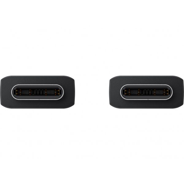 Samsung Originales USB-C auf USB-C Kabel - 1,8 Meter - 25 Watt + Original Fast Charging Adapter USB-C Ladegerät - 25 Watt - Schwarz